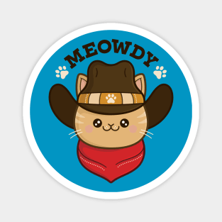 Cowboy Cat Magnet